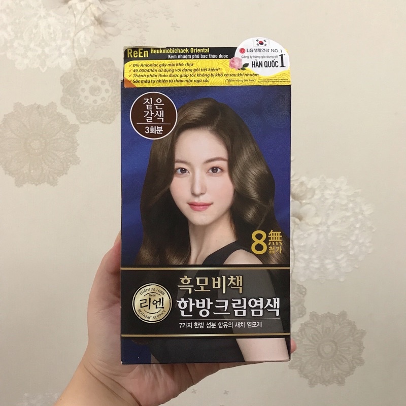 Kem Nhuộm Tóc Phủ Bạc Thảo Mộc Chuyên Nghiệp Reen Heaukmobicheak Oriental Hair Dye Cream