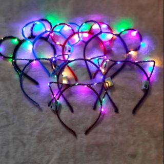 Bờm, cài tóc hình mèo chuột có đèn led phát sáng
