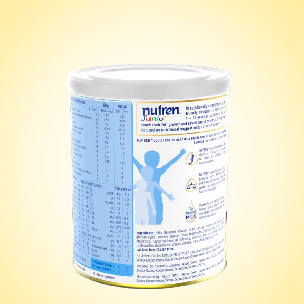 Combo 2 lon sữa bột Nutren Junior cho trẻ từ 1-12 tuổi 850g/lon