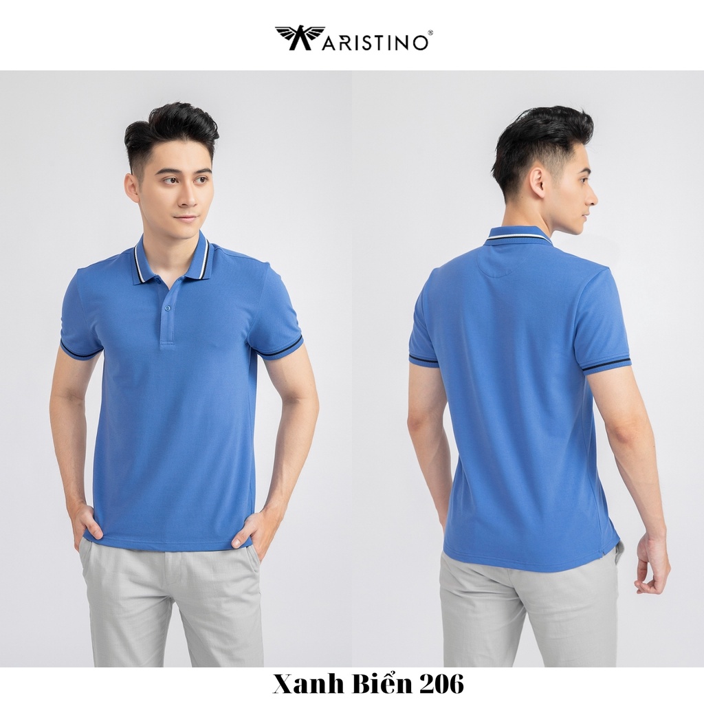 Áo Polo, Thun Nam ARISTINO Nhiều Màu Cao Cấp, Phối Line Viền Cổ, Tay - APS037S1