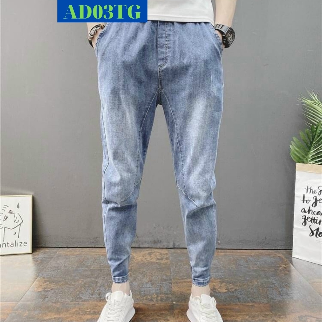Quần Jean Nam TENJI STORE AD03TG Jean Nam Xanh JOGGER Mẫu Mới Trẻ Trung Thời Trang (44 -70KG) | BigBuy360 - bigbuy360.vn