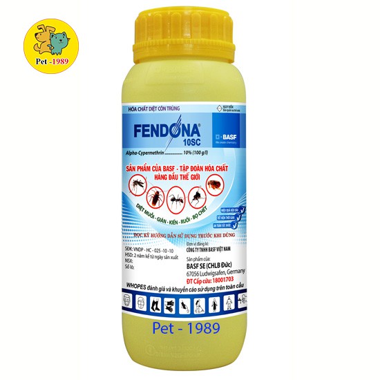 Thuốc Fendona diệt muỗi và côn trùng 1 Lít ( 1000 ml ) Pet-1989