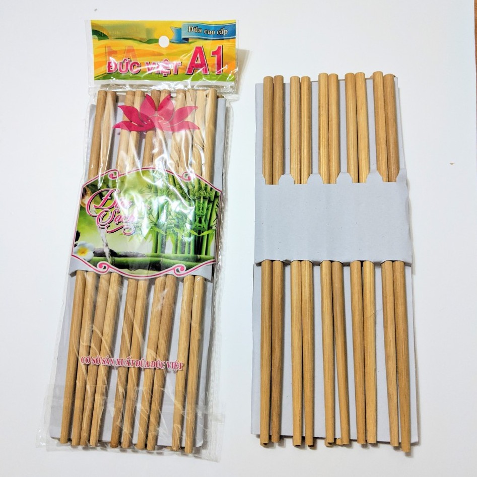 Bộ 10 đũa tre cao cấp Đức Việt - hàng Việt Nam - Phụ Kiện Bàn Ăn
