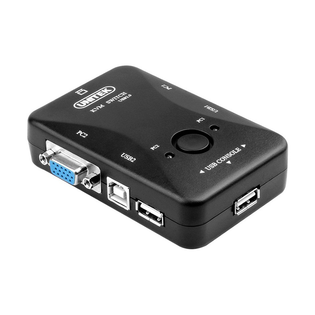 Bộ chuyển đổi KVM VGA USB 2 vào 1 ra Unitek U-8709