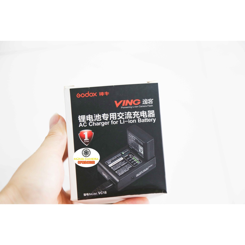 Sạc pin Godox VC18 cho Flash GODOX V850/V860