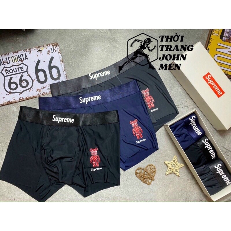 QUẦN LÓT NAM - COMBO 3 QUẦN DÁNG SỊP ĐÙI BOXERS & TRUNKS COTTON LẠNH CO GIÃN 4 CHIỀU-QLĐ5