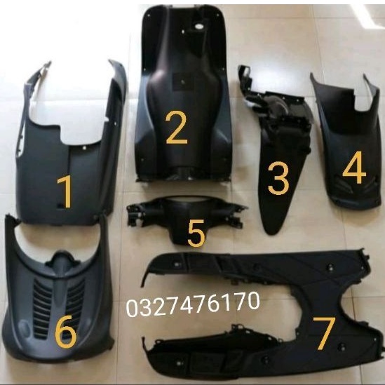 Full bộ nhựa đen, nhám xe ga MiO zin yamaha chính hãng