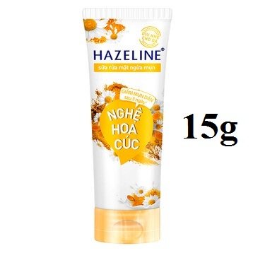 5 Tuýp sữa Rửa Mặt Hazeline Nghệ Hoa Cúc 15g/ tuýp