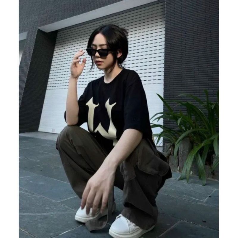 Áo Thun In Based In Chữ 2 Mặt, Form Áo Nam Nữ Unisex Năng Động Trẻ Trung