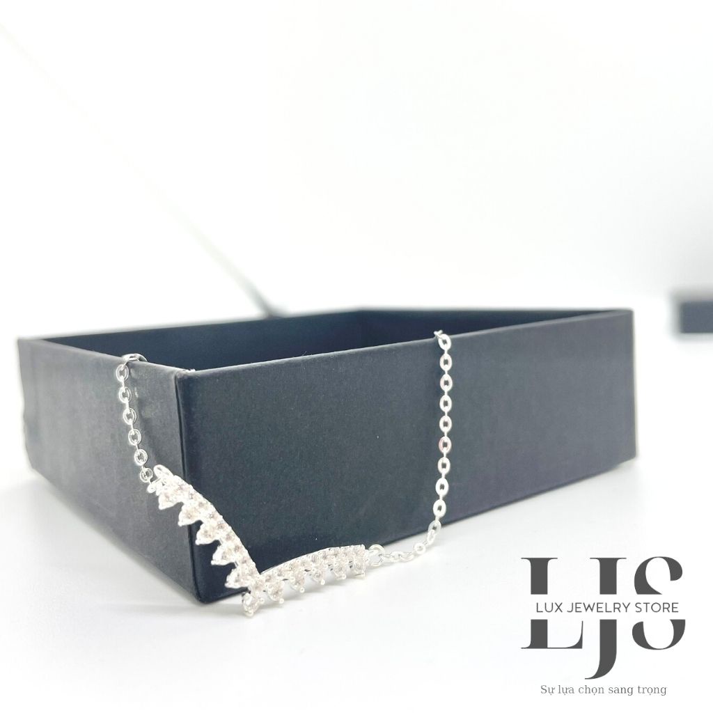 Lắc chân nữ bạc 925 Lux Jewelry, lắc chân bạc nữ kiểu ấn nữ tính - LUX804