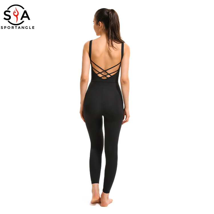 Áo liền quần thể thao SPORTSANGEL đan dây chéo lưng gợi cảm cho nữ