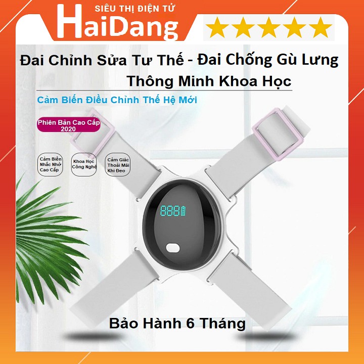 Đai Chống Gù Điện Tử Báo Rung, Có Rung Cảnh Báo Ngồi Sai Tư Thế - Sử Dụng Chỉnh Sửa Khi Gù Lưng