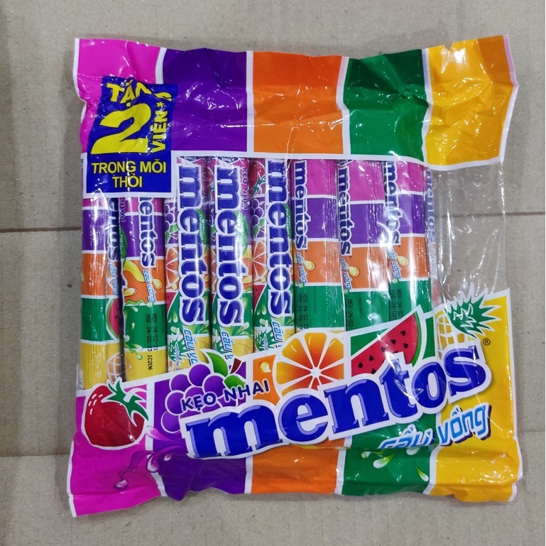 Kẹo Mentos Cầu Vồng 1 Thỏi Lẻ