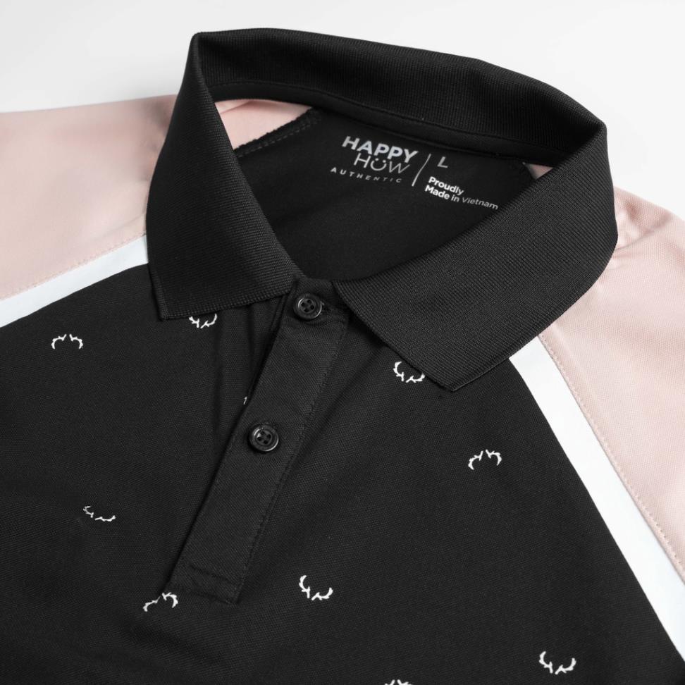 Áo thun POLO nam TOVER phối Hồng vải cá sấu Cotton xuất xịn , chuẩn form , trẻ trung - HAPPYHOW .