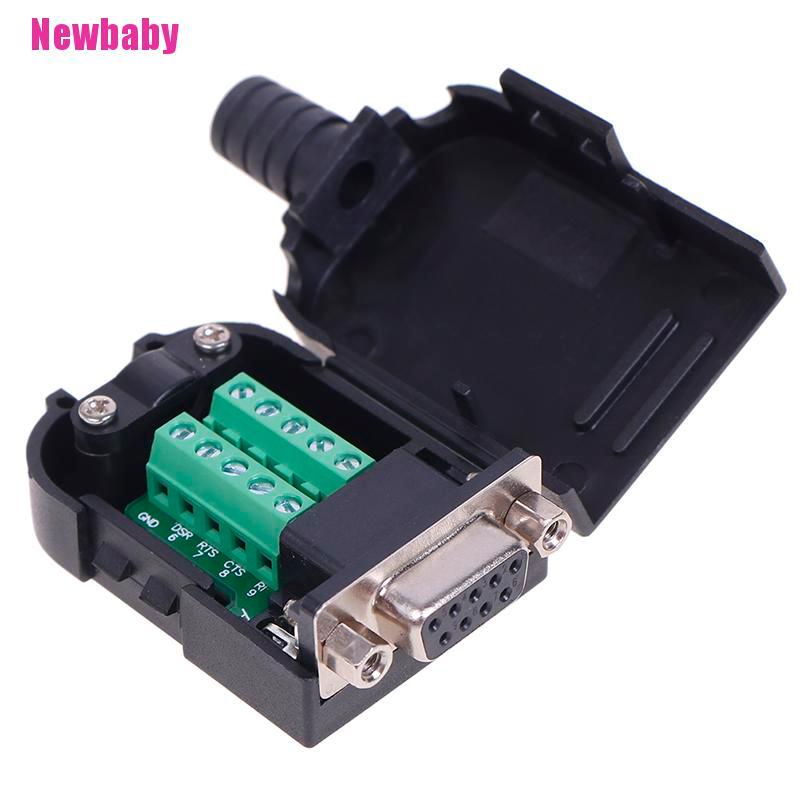 Đầu nối không hàn DB9 9 Pin RS232 RS485