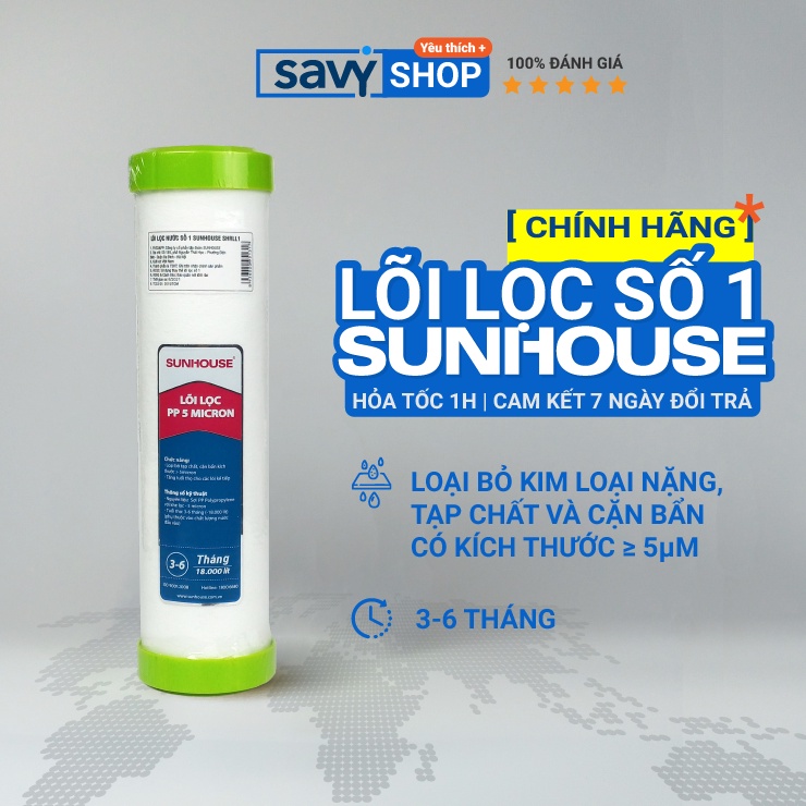 Lõi lọc nước số 1 Sunhouse SHRLL1 [Chính hãng]