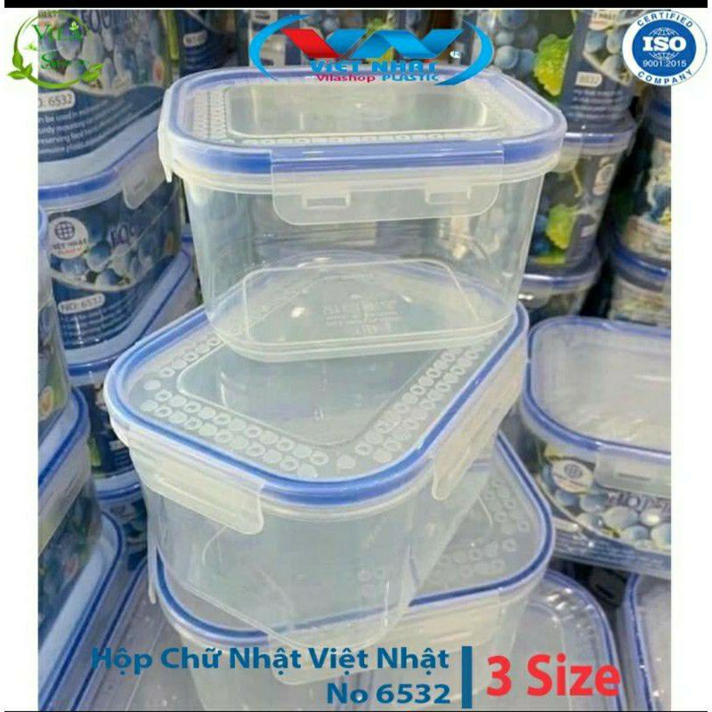 HỘP ĐỰNG THỰC PHẨM, BỘ HỘP ĐỰNG THỰC PHẨM CHỮ NHẬT 6532