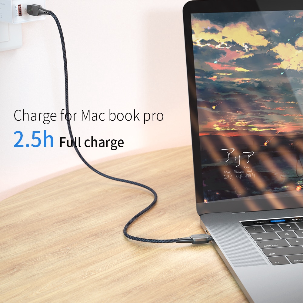 Cáp Sạc Essager Usb Loại C 4.0 Siêu Nhanh 60W Cho Samsung Macbook Pro