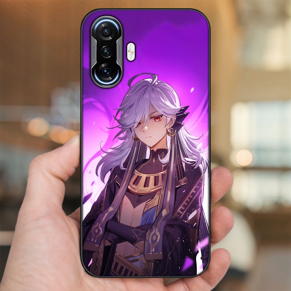 Ốp lưng Xiaomi K40 Gaming viền đen in hình Cyno Genshin Impact