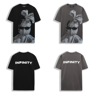 Áo thun nam cổ tròn inf in big painted, vải cotton co giãn form over at010555, somehow,