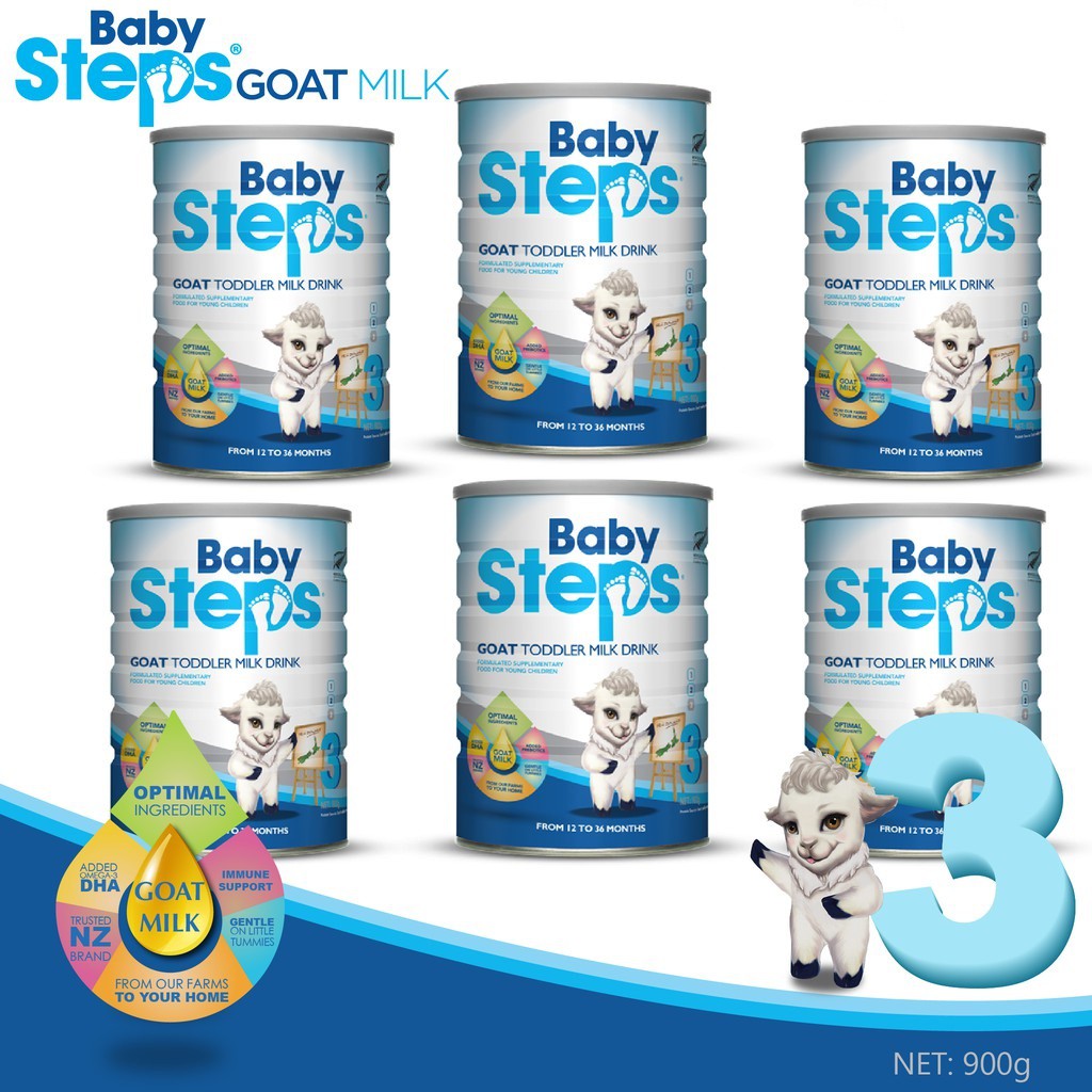 Sữa Dê Công thức Baby Steps Số 3 900g  FREESHIP  giúp bé phát triển thể chất, trí não, tăng cường hệ miễn dịch.