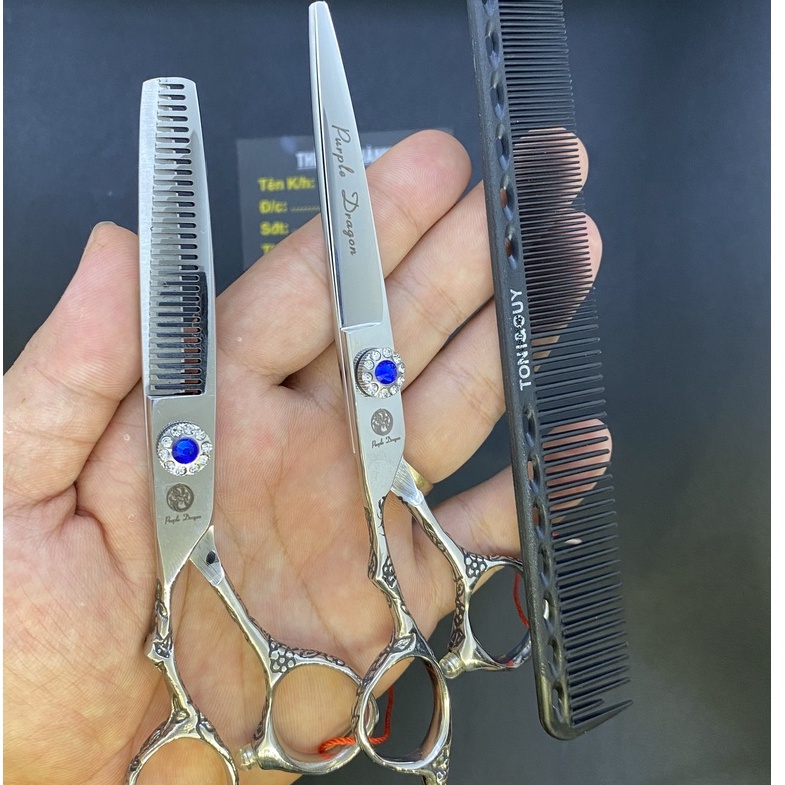 Bộ kéo cắt tóc tay trái Nhật Bản cao cấp MS03[Mua bộ kéo tặng kèm bao da + lược]