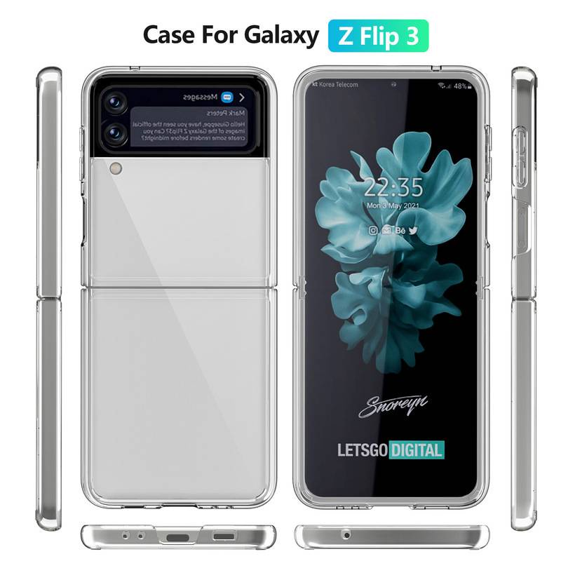 Ốp Điện Thoại Trong Suốt Chống Sốc Có Thể Gấp Gọn Cho Samsung Galaxy Z Flip 3