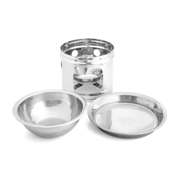 Nồi lẩu 1 người ăn INOX + bếp cồn - Bếp inox Tiến Thành chuyên dùng cho quán ăn
