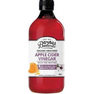 Giấm táo nguyên chất Barnes Naturals Apple Cider Vinegar with Manuka 5+ 500ml