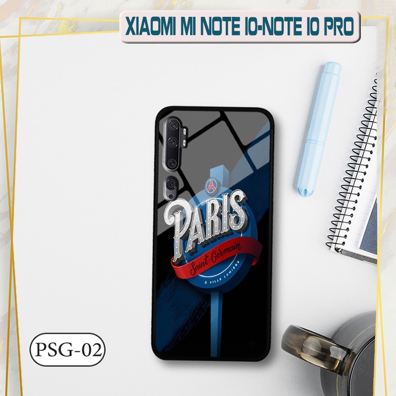 Ốp lưng kính 3D Xiaomi Mi Note 10/ Note 10 Pro - hình đội bóng