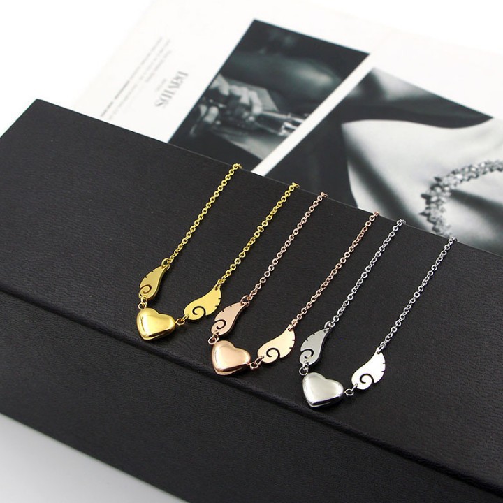 Dây Chuyền Đôi Cánh Trái Tim Titan Cao Cấp TT 1493