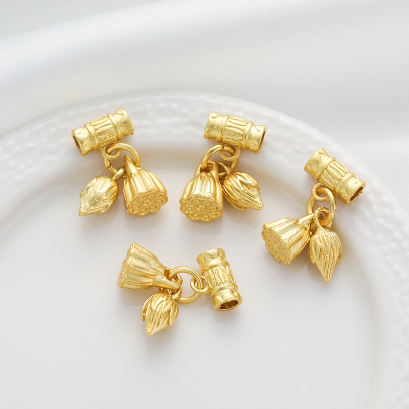 hạt charm Hạt Làm Trang Sức Hình Trái Tim Màu Vàng 18k Sang Trọng Chất Lượng Cao