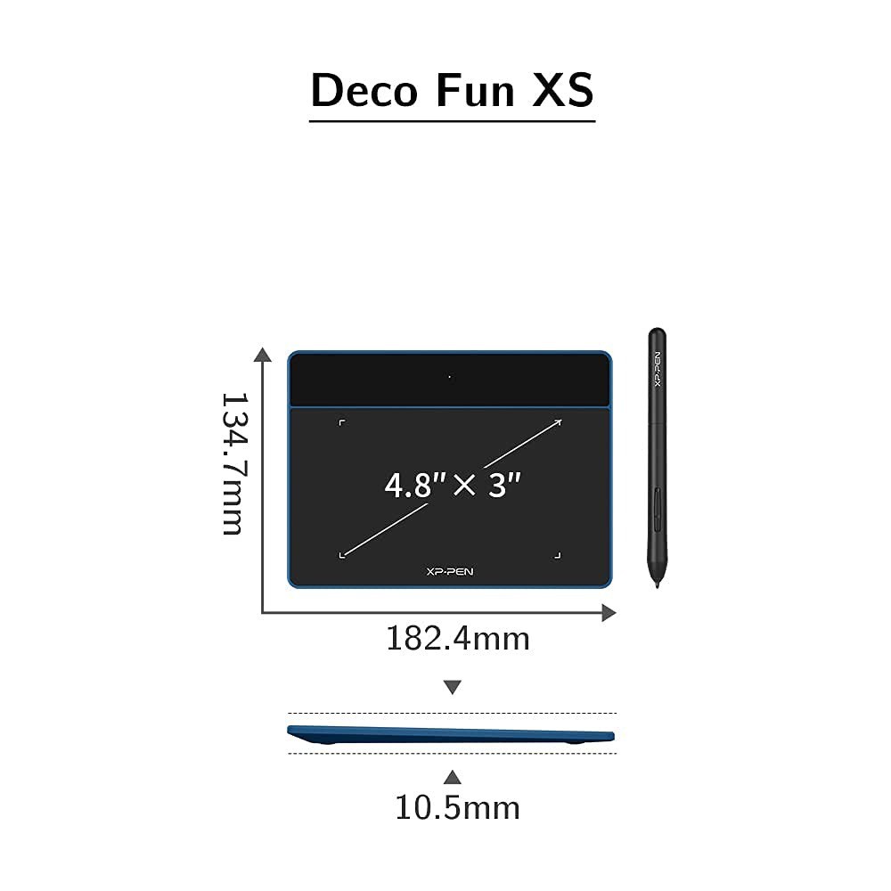 Bảng Vẽ Điện Tử Chính Hãng - bảng vẽ điện tử Siêu Mỏng XP-Pen Deco Fun XS