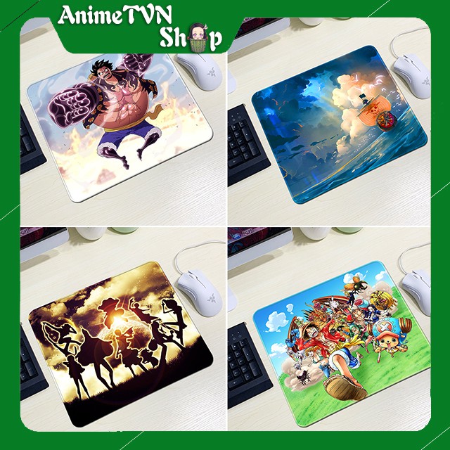 Miếng lót chuột hình Anime/Manga One piece - Đảo Hải Tặc - Hàng cao cấp từ cao su thiên nhiên (24 x 20 x 0.2)