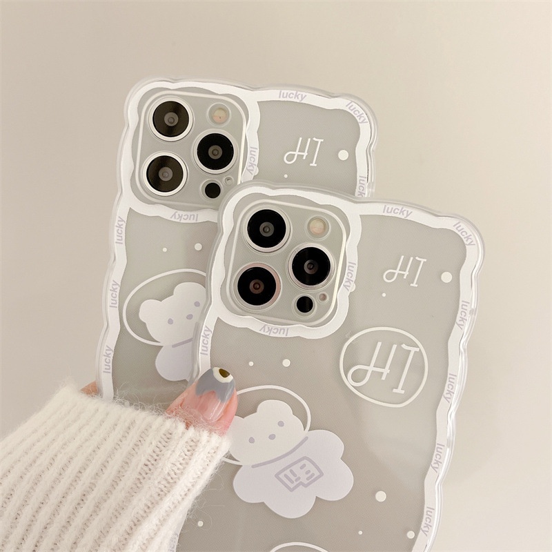 Ốp Điện Thoại TPU Mềm Hình Gấu Đám Mây Cho IPhone 13 12 Mini 11 Pro X XR XS Max SE 2020 6 6S 7 8 Plus
