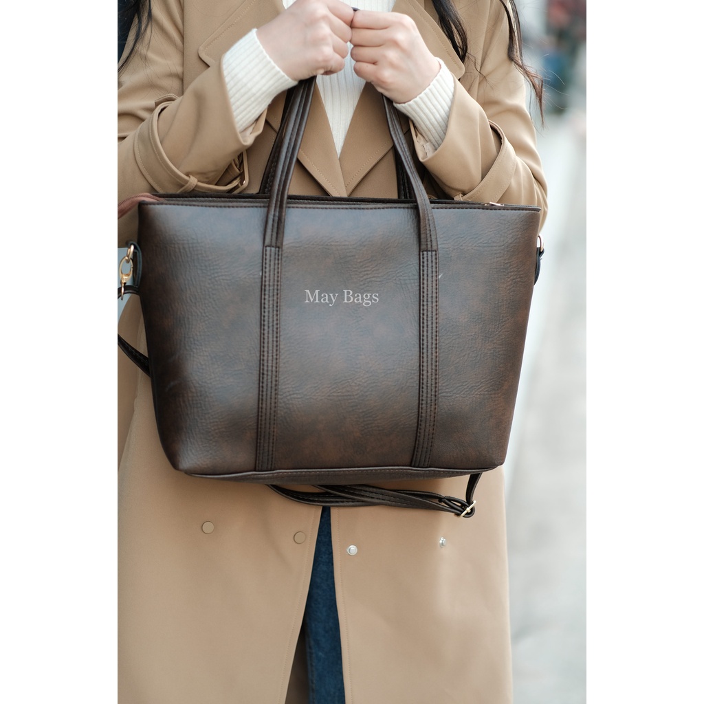 Túi xách nữ cao cấp Keylee Bag túi da bản to đựng vừa laptop a4 đẹp thời trang của May Bags