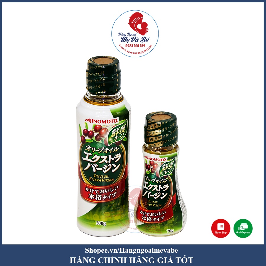 Dầu Olive Extra Ajinomoto, gia vị ăn dặm Nhật Bản cho bé [Date 2022]