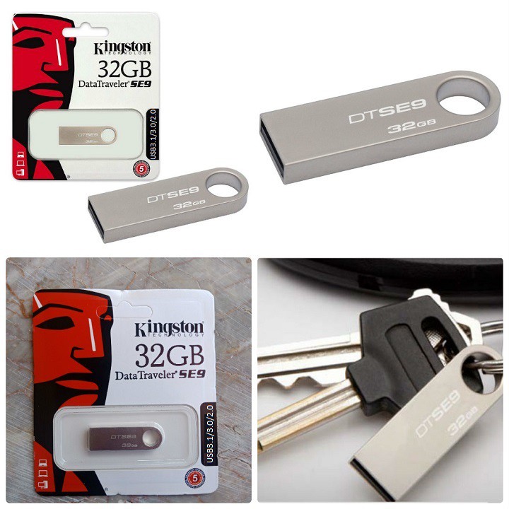 USB 3.0/32GB Kingston DataTraveler SE9 – Vỏ thép nguyên khối – Chịu va đập – Kháng nước – CHÍNH HÃNG – Bảo hành 5 năm