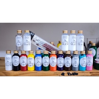 [SALE 10% chỉ còn 1.690k] Set cơ bản 12 màu Angelus, bộ cọ, tẩy màu,gac 100, gac 900 và finisher ( size 50ml )