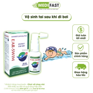Dung dịch làm khô tai EAR - SWIM - Làm dịu và sát trùng ống tai - Bình xịt 30ml