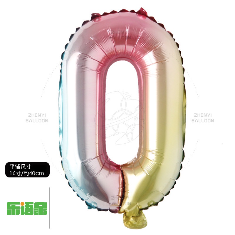 Bong Bóng Bằng Lá Nhôm Màu gradient 16 inch   Trang Trí Tiệc Sinh Nhật / Đám Cưới