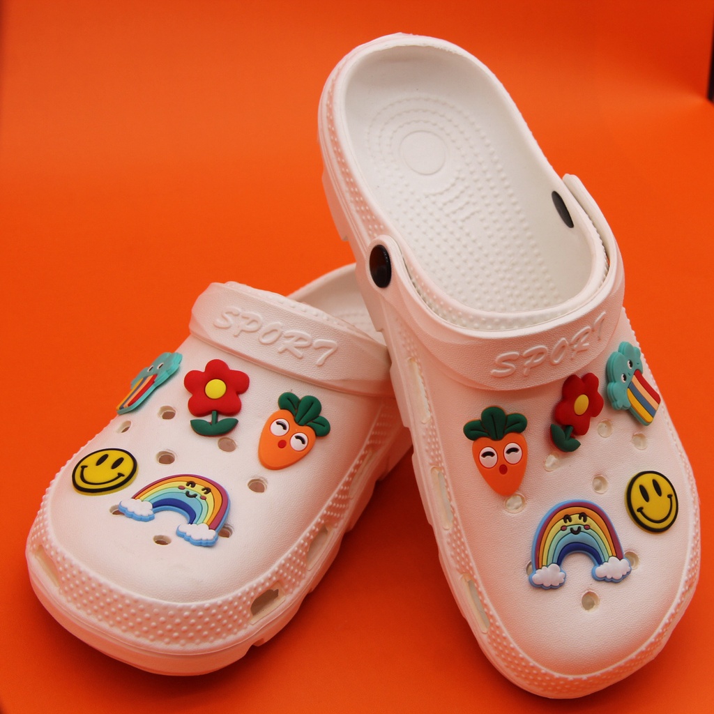 sticker dép crocsSet 10 Ghim Cài Áo Kiểu Dáng Dễ Thương Cho Nam Nữ