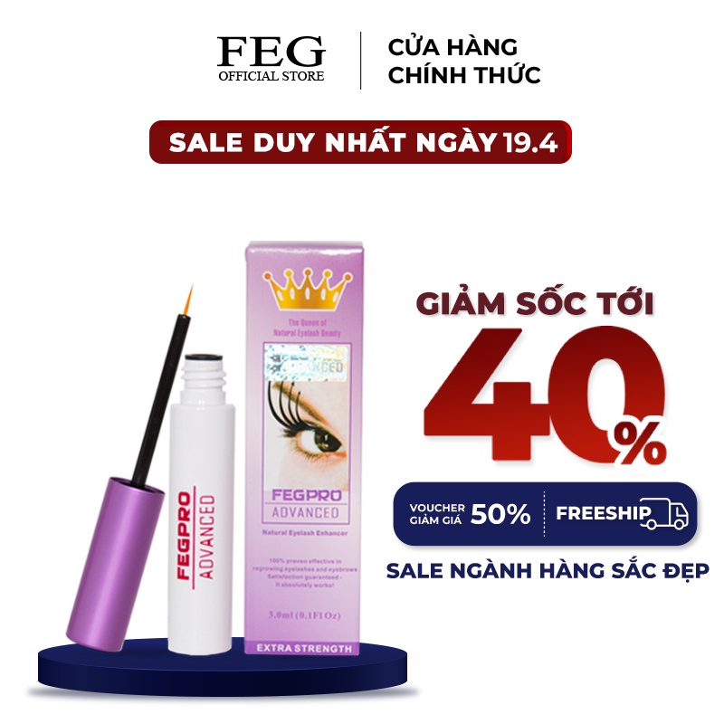 [CHÍNH HÀNG] Dưỡng mi FEG Pro-Advanced- Dưỡng mi chắc khỏe phục hồi lông mi-nang lông bị tổn thương-dưỡng mi dày dài_3ml