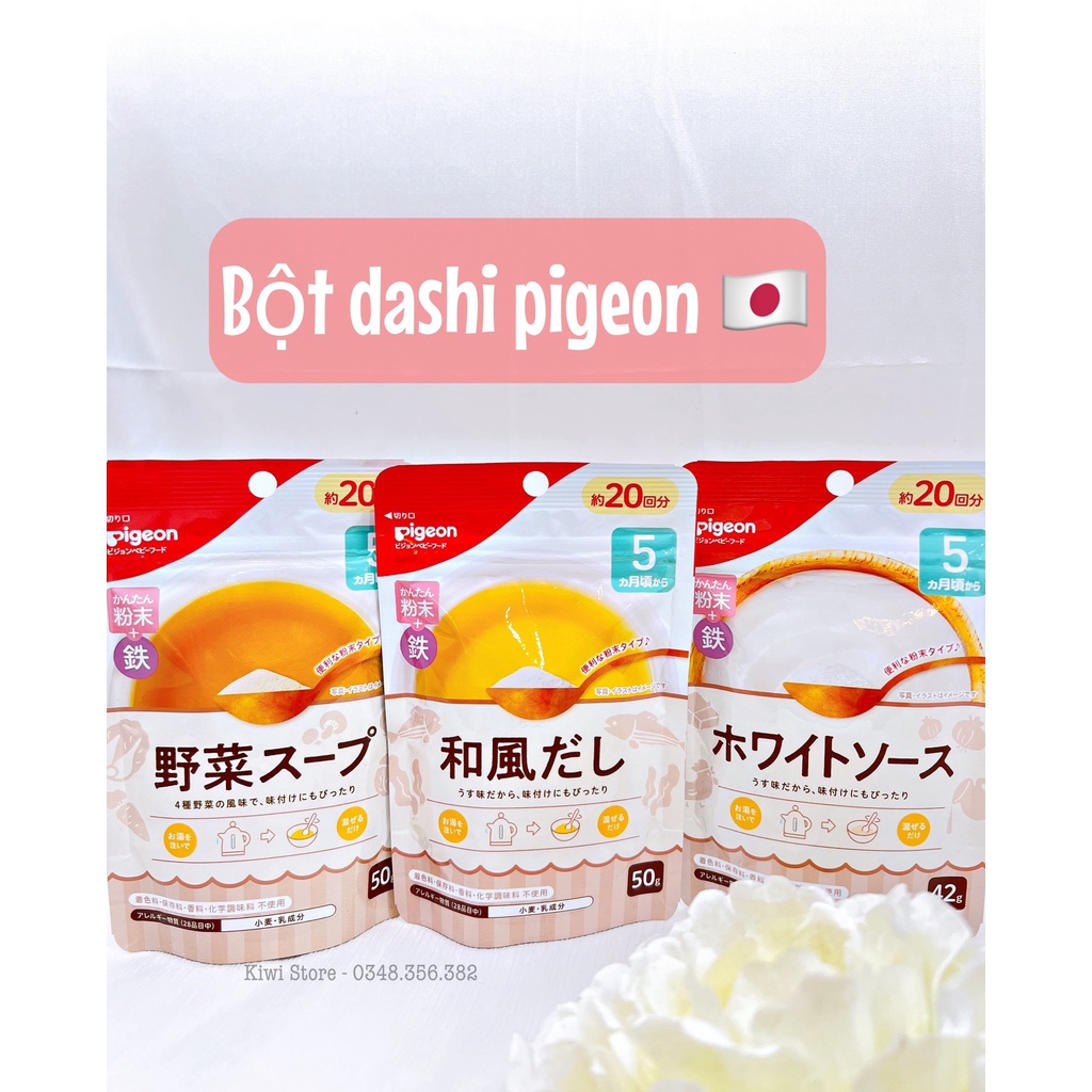 Bột Dashi Pigeon cho bé ăn dặm từ 5 tháng Nhật Bản ( gói 50gr )