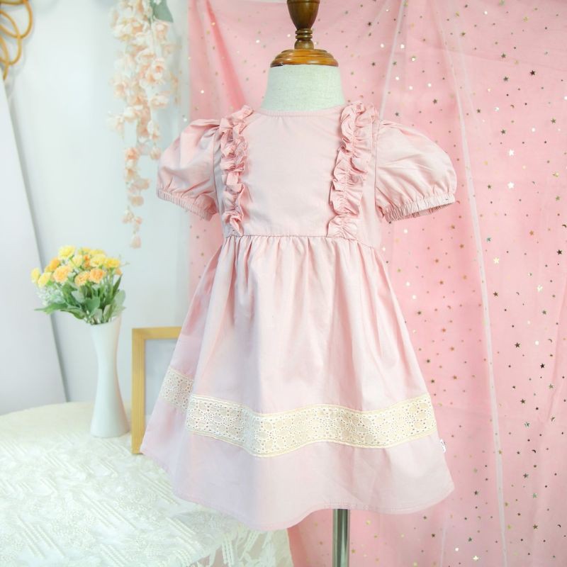 Váy cho bé gái ILABY phối bèo tay bồng