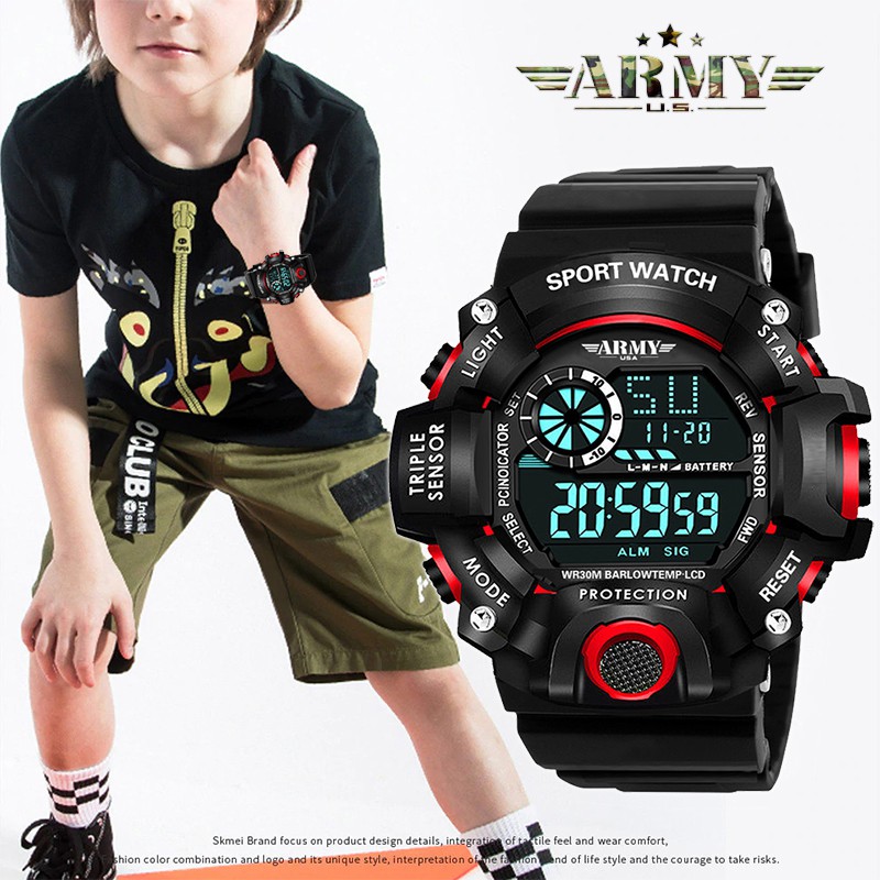 Đồng hồ Trẻ Em ARMY GIRA USA An toàn tuyệt đối cho Bé, Chống Sốc, Chống Nuốc Tốt | BigBuy360 - bigbuy360.vn