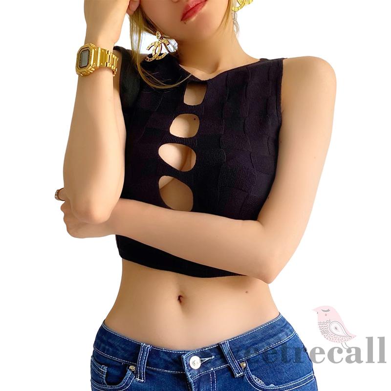 Áo Dệt Kim Hai Dây Màu Sắc Trơn Thời Trang Cho Nữ