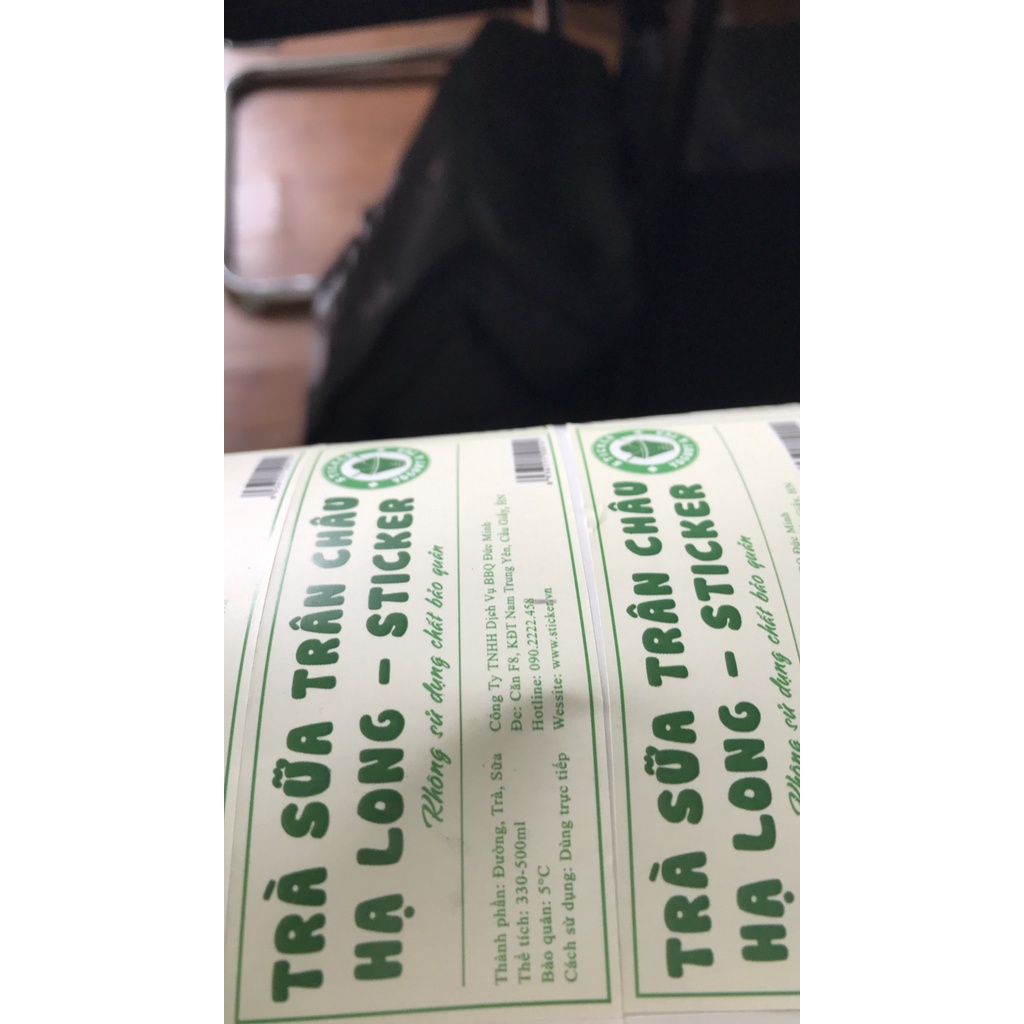 COMBO 100 Tờ tem nhựa, tem trong - in theo yêu cầu