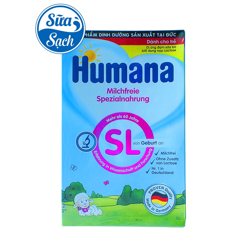 Sữa Humana SL - 500gr Đặc Trị Dị Ứng Đạm Sữa Bò date mới t4/2022