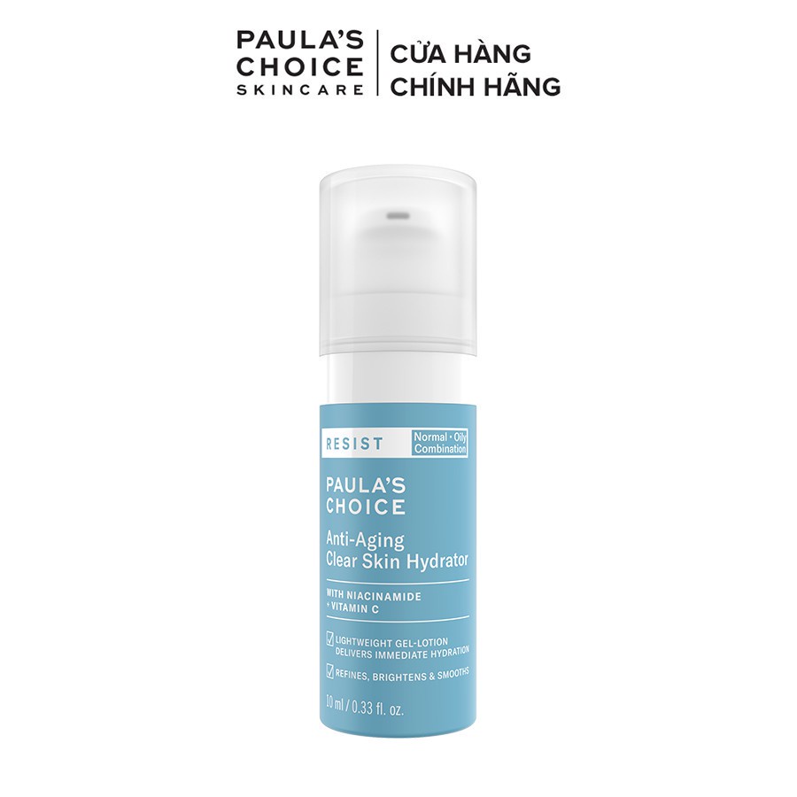 Kem dưỡng ẩm mềm mịn cho da nhạy cảm và lão hóa Paula's Choice Resist Anti-Aging Clear Skin Hydrator 10ml 7697